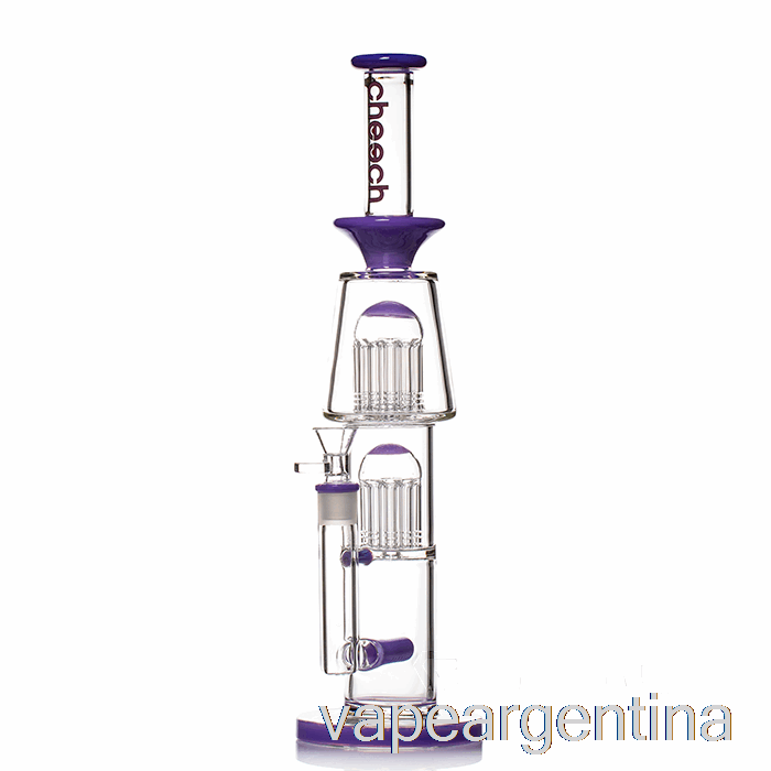Cheech Glass Dual Tree Bong En Línea Vape Púrpura Descartable